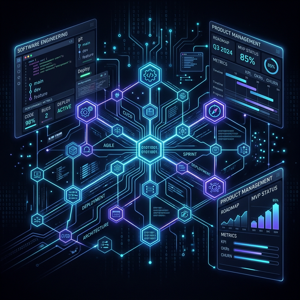 Futuristic coding workspace mockup